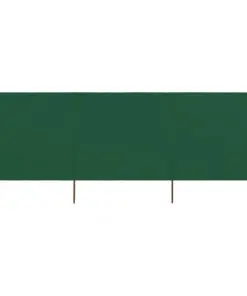 vidaXL 3-panel Wind Screen Fabric 400×120 cm Green