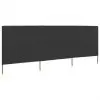 vidaXL 3-panel Wind Screen Fabric 400×120 cm Anthracite