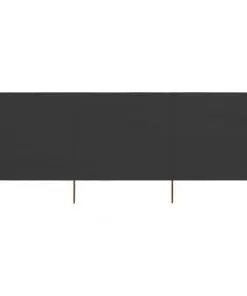 vidaXL 3-panel Wind Screen Fabric 400×120 cm Anthracite