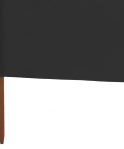 vidaXL 3-panel Wind Screen Fabric 400×120 cm Anthracite