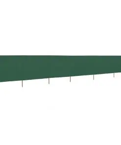 vidaXL 6-panel Wind Screen Fabric 800×80 cm Green