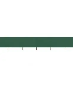 vidaXL 6-panel Wind Screen Fabric 800×80 cm Green