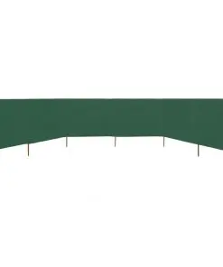 vidaXL 6-panel Wind Screen Fabric 800×80 cm Green