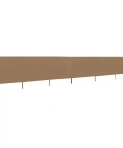 vidaXL 6-panel Wind Screen Fabric 800×80 cm Taupe