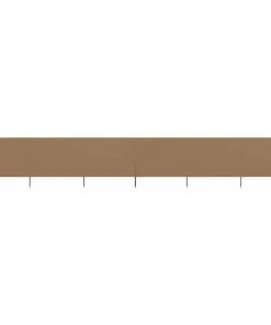 vidaXL 6-panel Wind Screen Fabric 800×80 cm Taupe