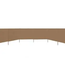 vidaXL 6-panel Wind Screen Fabric 800×80 cm Taupe