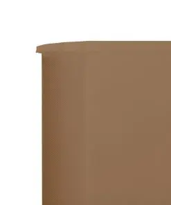 vidaXL 6-panel Wind Screen Fabric 800×80 cm Taupe