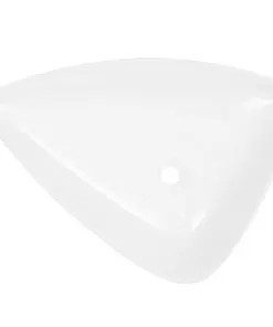 vidaXL Basin Ceramic White Triangle 645x455x115 mm