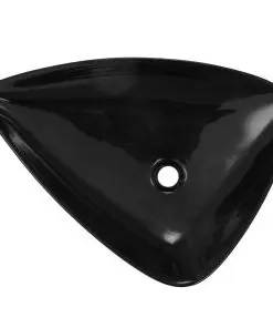 vidaXL Basin Ceramic Black Triangle 645x455x115 mm