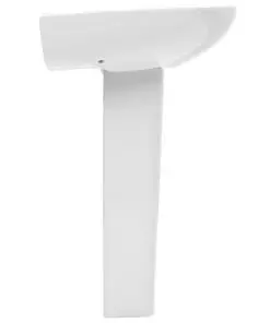 vidaXL Freestanding Basin with Pedestal Ceramic White 650x520x200 mm