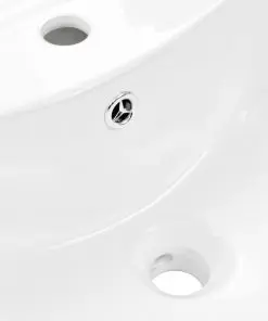 vidaXL Freestanding Basin with Pedestal Ceramic White 650x520x200 mm
