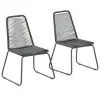 vidaXL Outdoor Chairs 2 pcs Poly Rattan Black vidaXL Outdoor Chairs 2 pcs Poly Rattan Black