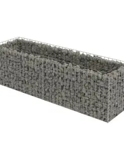 vidaXL Gabion Planter Galvanised Steel 180x50x50 cm