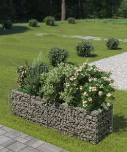 vidaXL Gabion Planter Galvanised Steel 180x50x50 cm