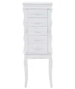 vidaXL Free Standing Jewelery Cabinet White