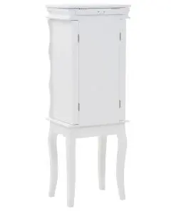 vidaXL Free Standing Jewelery Cabinet White
