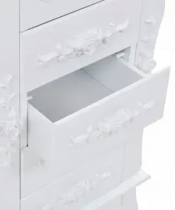 vidaXL Free Standing Jewelery Cabinet White