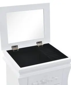 vidaXL Free Standing Jewelery Cabinet White