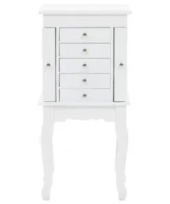 vidaXL Free Standing Jewelery Cabinet White