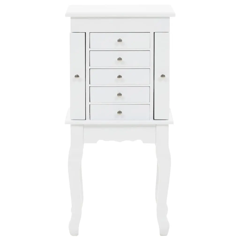 vidaXL Free Standing Jewelery Cabinet White