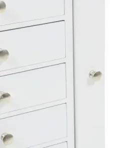 vidaXL Free Standing Jewelery Cabinet White