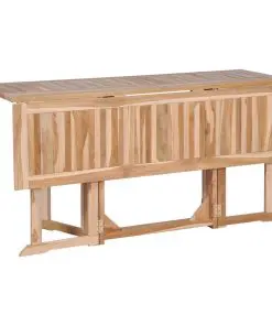 vidaXL 7 Piece Folding Outdoor Dining Set Solid Teak Wood