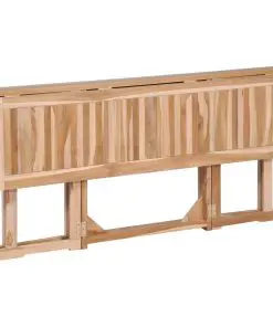 vidaXL 7 Piece Folding Outdoor Dining Set Solid Teak Wood