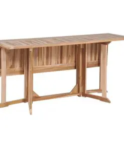 vidaXL 7 Piece Folding Outdoor Dining Set Solid Teak Wood