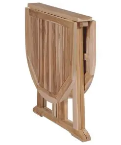 vidaXL 5 Piece Folding Outdoor Dining Set Solid Teak Wood