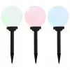 vidaXL Outdoor Solar Lamps 3 pcs LED Spherical 20 cm RGB