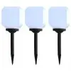 vidaXL Outdoor Solar Lamps 3 pcs LED Cubic 20 cm White