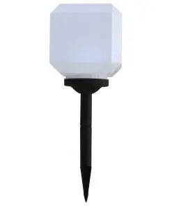 vidaXL Outdoor Solar Lamps 3 pcs LED Cubic 20 cm White