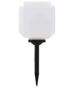 vidaXL Outdoor Solar Lamps 2 pcs LED Cubic 20 cm White