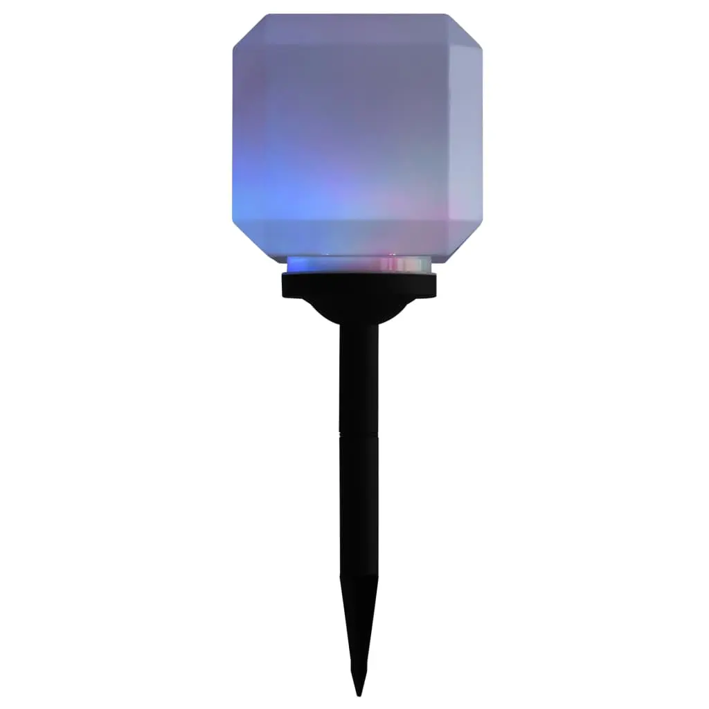 vidaXL Outdoor Solar Lamps 3 pcs LED Cubic 20 cm RGB