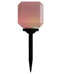 vidaXL Outdoor Solar Lamps 3 pcs LED Cubic 20 cm RGB