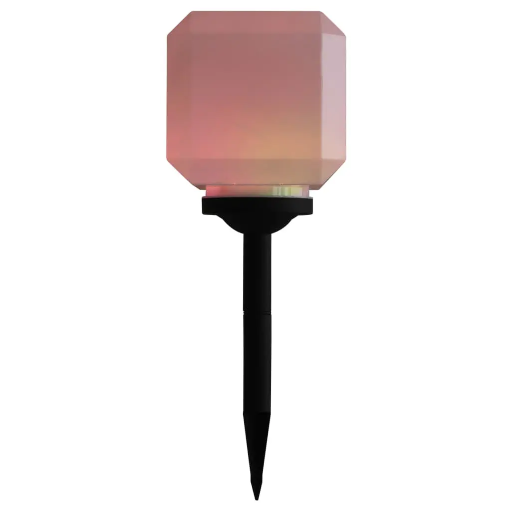 vidaXL Outdoor Solar Lamps 3 pcs LED Cubic 20 cm RGB