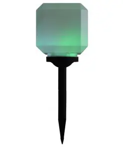 vidaXL Outdoor Solar Lamps 3 pcs LED Cubic 20 cm RGB