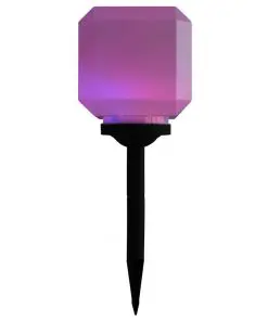 vidaXL Outdoor Solar Lamps 3 pcs LED Cubic 20 cm RGB