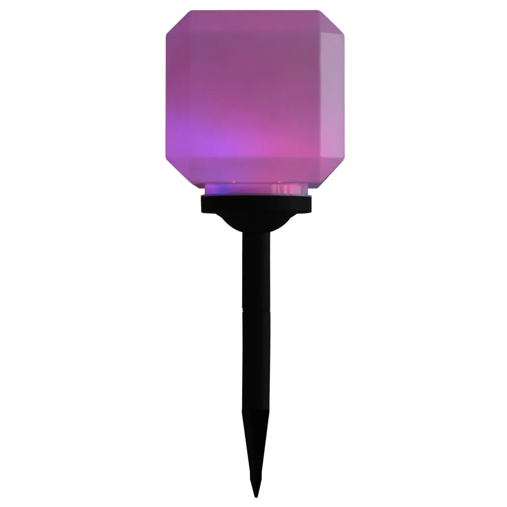 vidaXL Outdoor Solar Lamps 3 pcs LED Cubic 20 cm RGB