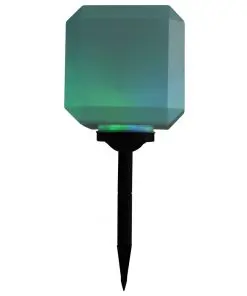 vidaXL Outdoor Solar Lamps 2 pcs LED Cubic 20 cm RGB