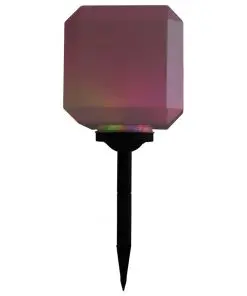 vidaXL Outdoor Solar Lamps 2 pcs LED Cubic 20 cm RGB
