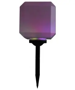 vidaXL Outdoor Solar Lamps 2 pcs LED Cubic 20 cm RGB