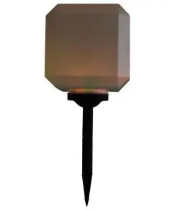 vidaXL Outdoor Solar Lamps 2 pcs LED Cubic 20 cm RGB
