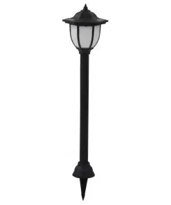 vidaXL Outdoor Solar Lamps 3 pcs LED Black