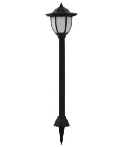 vidaXL Outdoor Solar Lamps 3 pcs LED Black