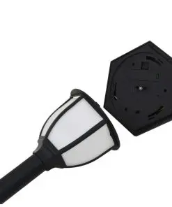vidaXL Outdoor Solar Lamps 3 pcs LED Black