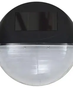 vidaXL Outdoor Solar Wall Lamps LED 12 pcs Round Black