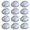 vidaXL Outdoor Solar Wall Lamps LED 12 pcs Round Silver