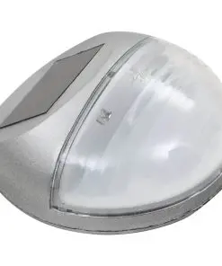 vidaXL Outdoor Solar Wall Lamps LED 12 pcs Round Silver
