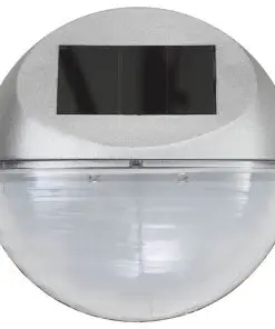 vidaXL Outdoor Solar Wall Lamps LED 12 pcs Round Silver